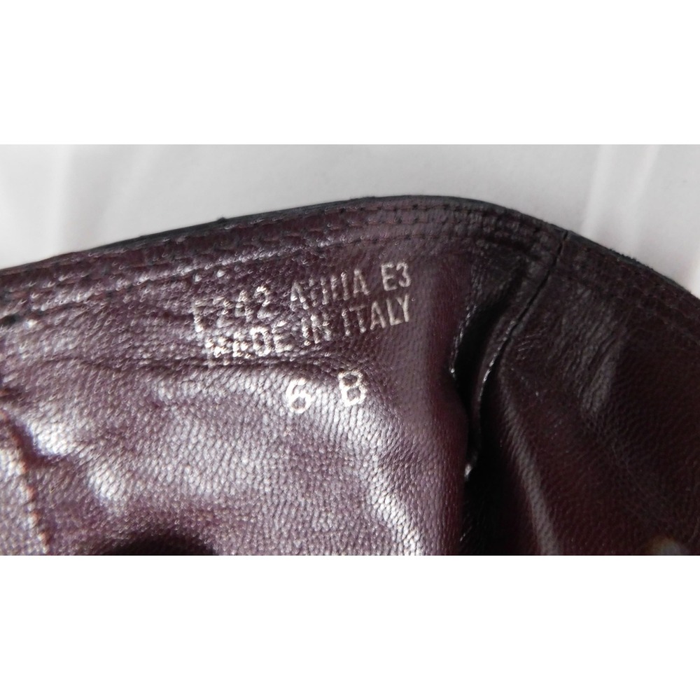 Coach Calf Height Black Leather High Heel Boots ANNA  Italy 6‎ B - Picture 7 of 7